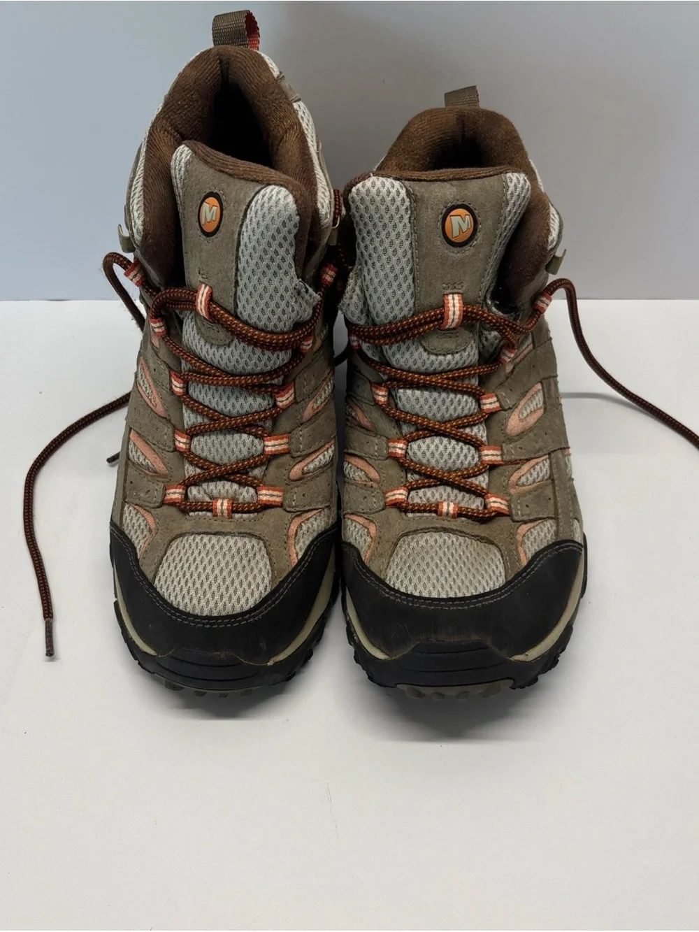 Merrell women’s Taupe and Orange Trail Hiking Boot J06058 size 10